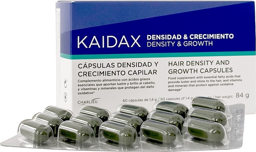 Vitamin & Mineral Hair Complex - Kaidax Hair Density & Growth Capsules — photo N2