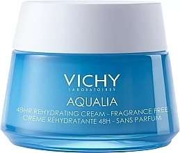 Fragrances, Perfumes, Cosmetics Unscented Moisturizing Cream - Vichy Aqualia Thermal 48H Rehydrating Cream Fragrance Free