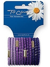 Elastic Hair Bands, lilac, 12 pcs, 21312 - Top Choice  — photo N3