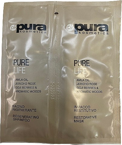 Set - Pura Kosmetica Pure Life Regenerating (shmp/10ml + mask/15ml) — photo N1