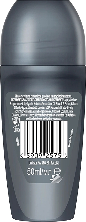 Pure Comfort Roll-On Antiperspirant Deodorant for Men - Dove Men+Care Advanced Clean Comfort 72H Protection — photo N2