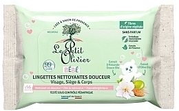 Gentle Cleansing Wipes, 56 pcs - Le Petit Olivier Gentle Cleansing Wipes Face, Seat & Body — photo N1