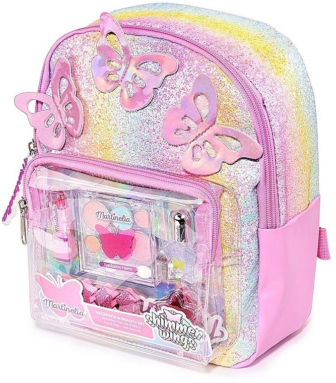 Set, 6 products - Martinelia Shimmer Wings Bagpack & Beauty Set — photo N3