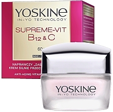 Fragrances, Perfumes, Cosmetics Repairing Anti-Wrinkle Night Cream 60+ - Yoskine Supreme-Vit B12 & C Anti-Aging Vitamin Filler Cream
