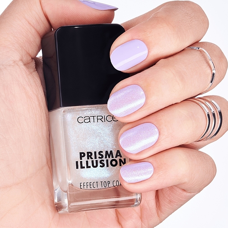 Top Coat with Prismatic Effect - Catrice Prisma Illusion Effect Galactic Dust Top Coat — photo N5