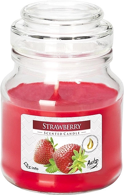 Scented Candle in Jar 'Strawberry' - Bispol Scented Candle Strawberry — photo N1