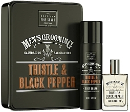 Scottish Fine Soaps Men’s Grooming Thistle & Black Pepper - Set (edt/50ml + spray/150ml) — photo N1
