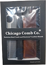 Fragrances, Perfumes, Cosmetics Hair Brush - Chicago Comb Co Giftbox Model No. 2 RVS + Hoesje