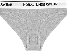Women's Cotton Panties with Wide Elastic Waistband, 1 piece, grey - Moraj — photo N1