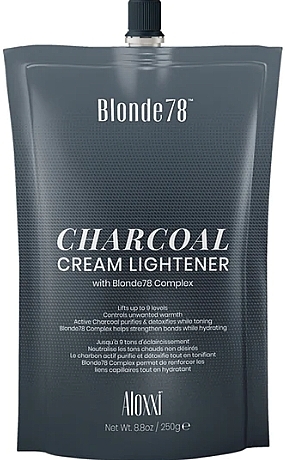 Lightening Charcoal Hair Cream - Aloxxi Blonde78 Charcoal Cream Lightener — photo N2