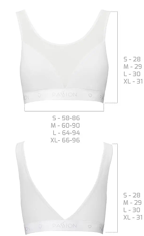 Sport Top with Transparent Insert PS002, white - Passion — photo N4