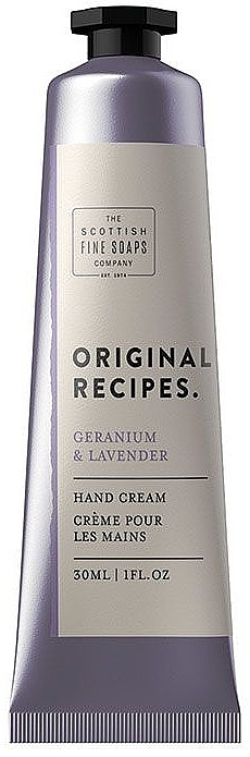 Hand Cream - Scottish Fine Soaps Original Recipes Geranium & Lavender Hand Cream — photo N1