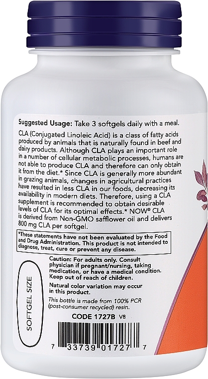 CLA, 800mg - Now Foods CLA — photo N2