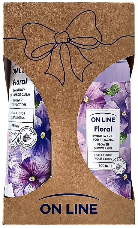 Set 'Violet & Lotus' - On Line Floral Flower Purple & Lotus Set (sh/gel/500 ml + b/lot/250 ml) — photo N1