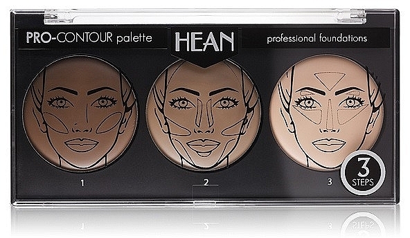 Face Contour Palette 3 Colors - Hean Pro-Countour Palette — photo N5