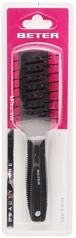 Blow Dry Hair Brush, nylon bristles, protective tips, 17 cm - Beter Beauty Care Neo Colors — photo N1