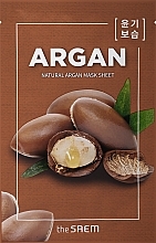 Fragrances, Perfumes, Cosmetics Natural Extracts Sheet Mask "Argan Oil" - The Saem Natural Argan Mask Sheet 