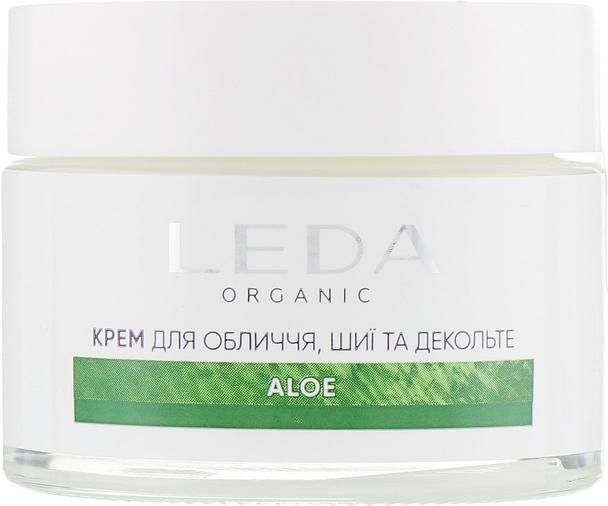 Face, Neck & Decolette Cream with Aloe Extract - Leda Aloe Facial, Neck, Decollete Cream — photo N1