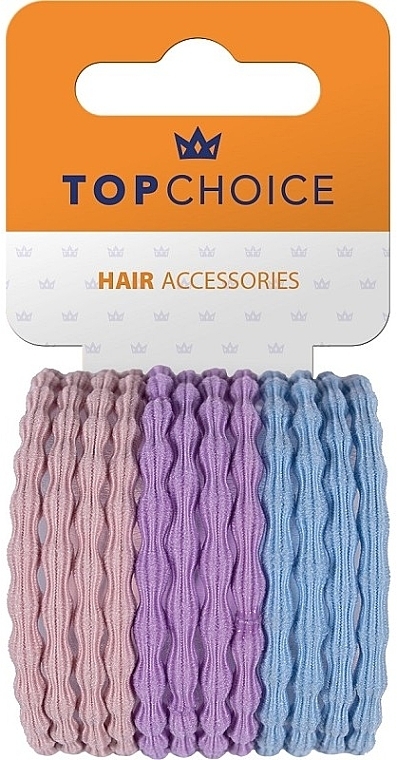 Colorful Hair Bands Set, 26539, purple-blue - Top Choice Hair Bands — photo N1