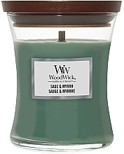 Fragrances, Perfumes, Cosmetics Scented Candle in Glass - WoodWick Hourglass Candle Sage & Myrth