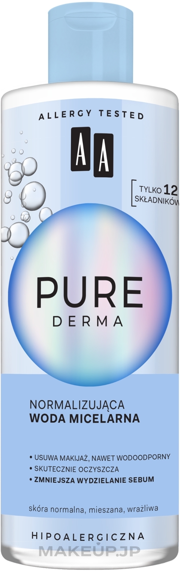 Normalizing Micellar Water - AA Pure Derma — photo 400 ml