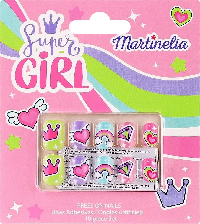 False Nails for Kids - Martinelia Super Girl Press-On Nail Set — photo N1