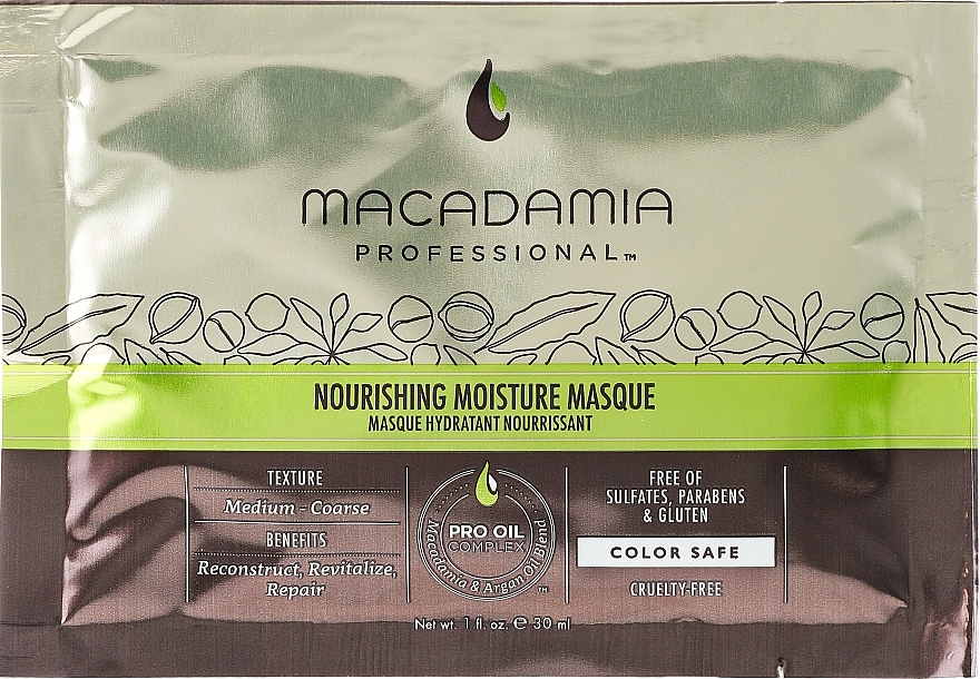 Hair Mask - Macadamia Professional Natural Oil Nourishing Moisture Masque (sample) — photo N1