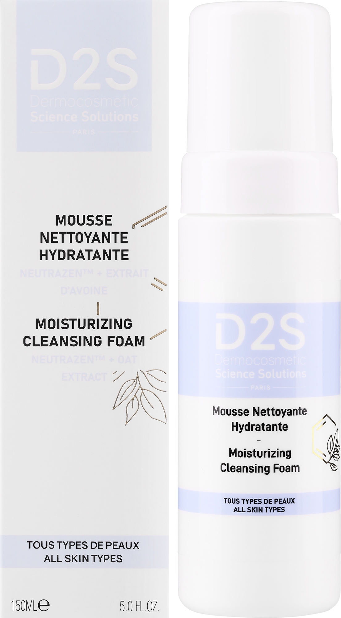 オールスキンタイプ 保湿 フェイスクレンジングフォーム - D2S Moisturizing Cleansing Foam — photo 150 ml