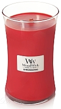 Scented Candle in Glass - WoodWick Hourglass Candle Crimson Berries — photo N2