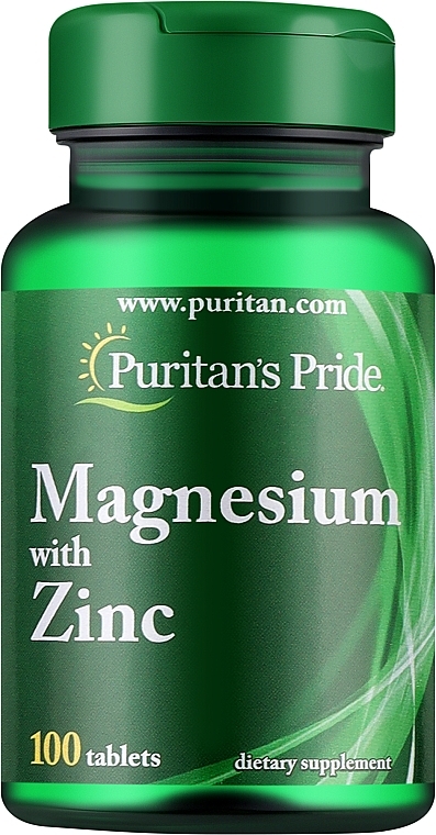 Supplement 'Magnesium with Zinc' - Puritan's Pride Magnesium With Zinc — photo N1