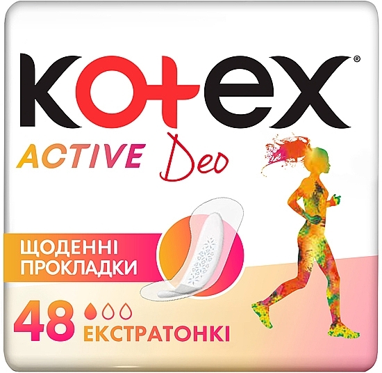 Super Thin Daily Liners, 48 pcs - Kotex Active Deo — photo N2