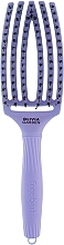 Combined Hair Brush, lilac - Olivia Garden Fingerbrush Combo Nineties Grape Soda — photo N1