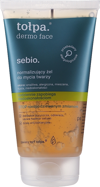 Cleansing Face Gel - Tolpa Dermo Sebio Face Gel — photo N1