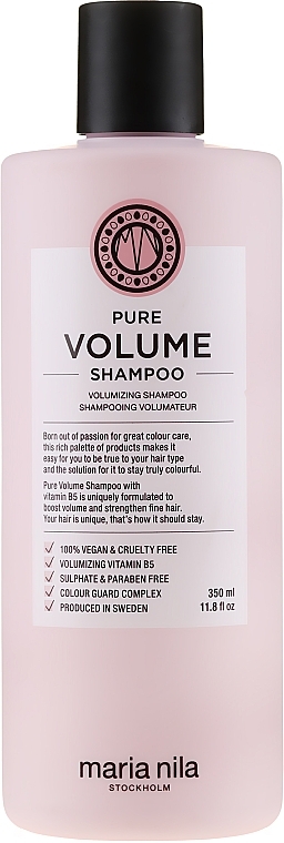 Volume Hair Shampoo - Maria Nila Pure Volume Shampoo — photo N3