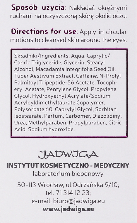 Eye Cream - Jadwiga Truffle Peptides Anti Age Prestige Eye Cream — photo N18