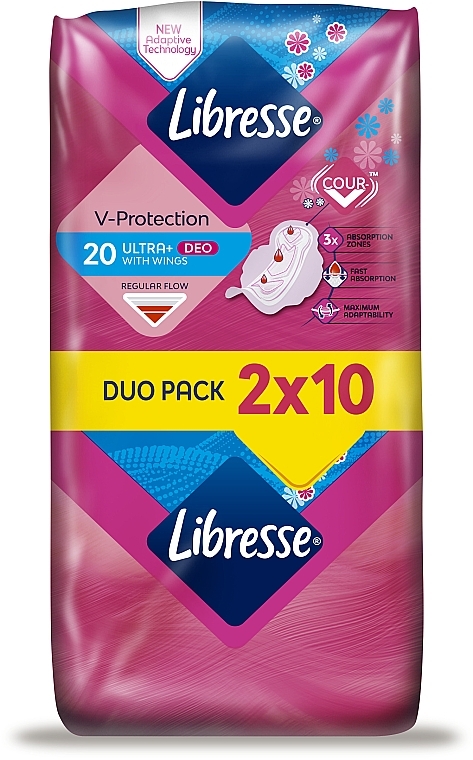 Sanitary Pads, 20 pcs - Libresse Ultra Thin Normal Soft Deo — photo N1