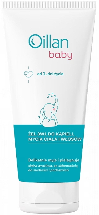 Bathing, Body & Hair Wash Baby Gel 3in1 - Oillan Baby — photo N2