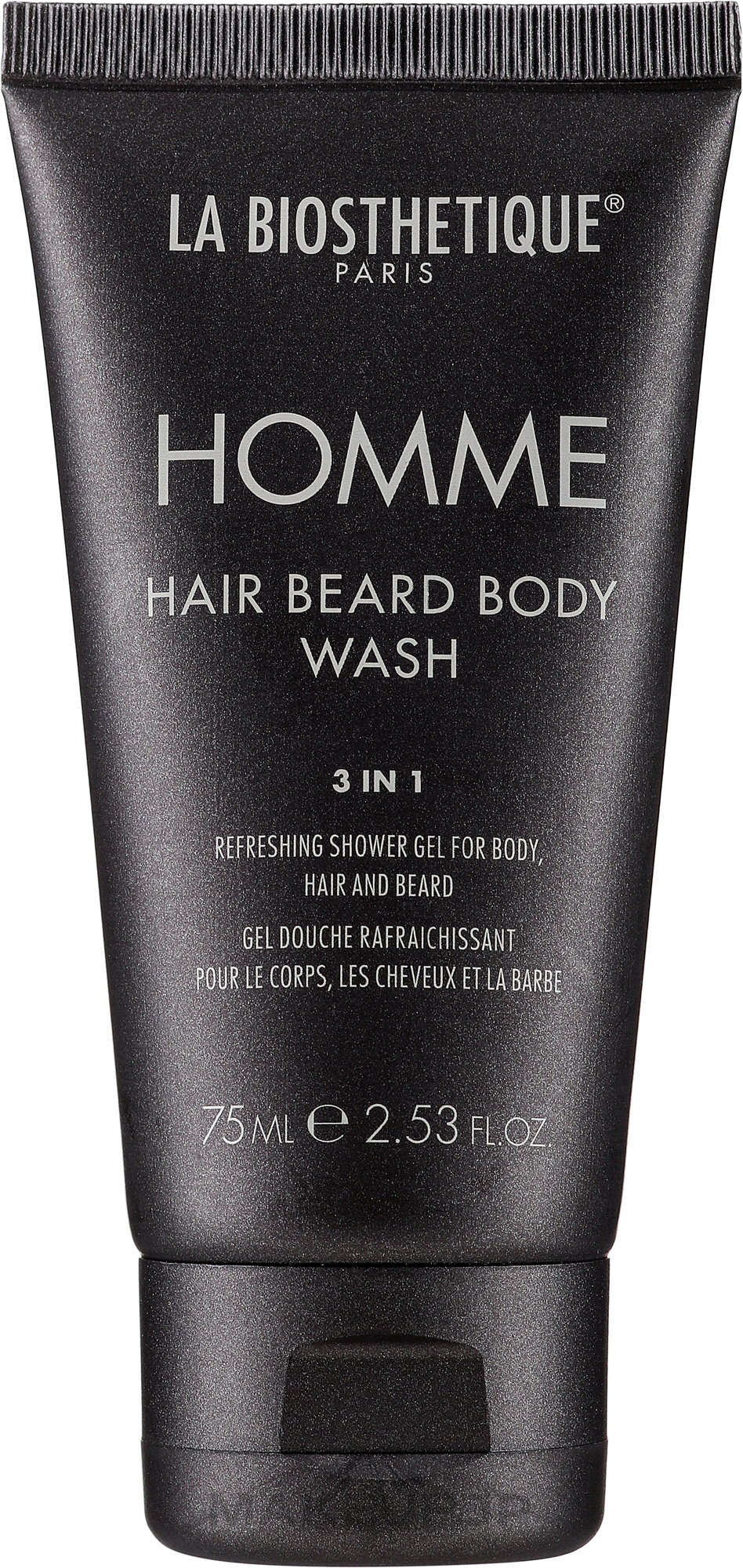 Body, Hair & Beard Gel - La Biosthetique Homme Hair Beard Body Wash — photo 75 ml