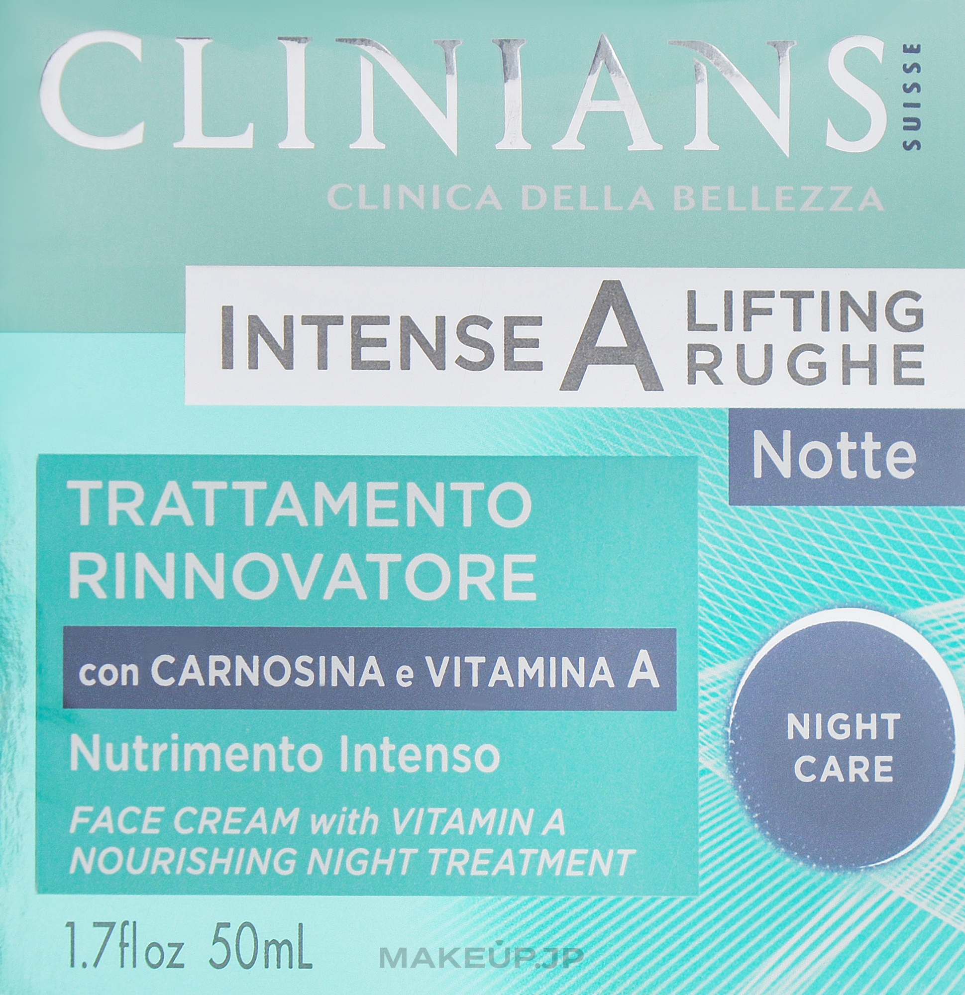 Nourishing Night Cream with Carnosine & Vitamin E - Clinians HCT Intense A — photo 50 ml