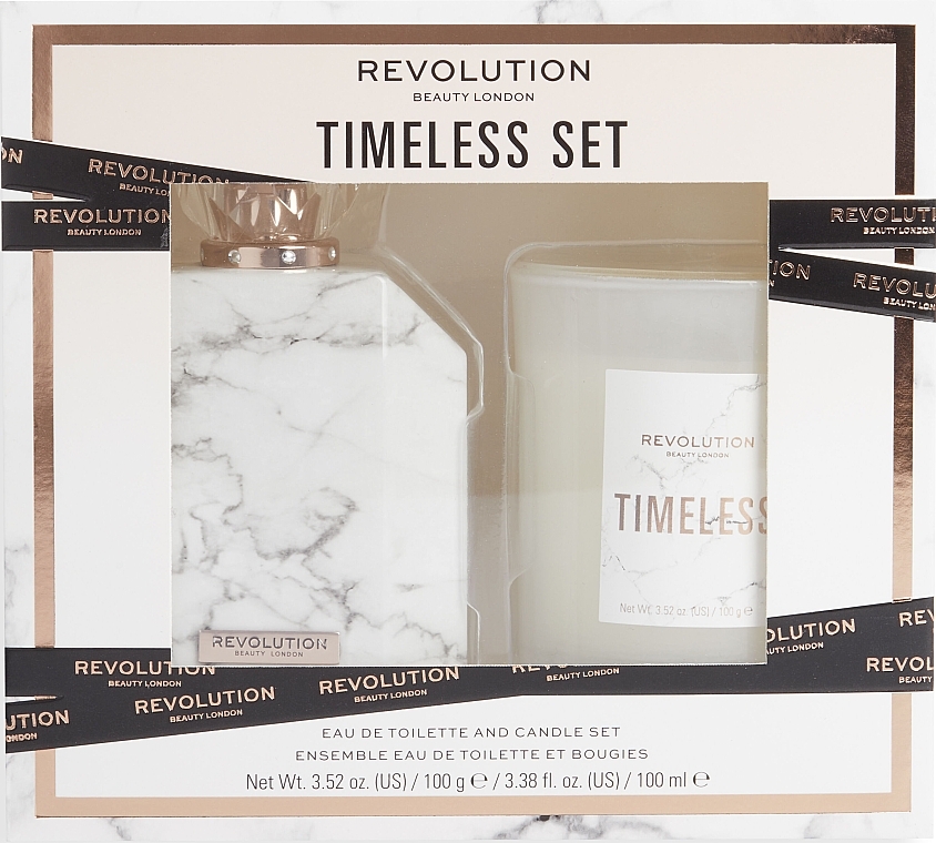 Revolution Beauty Timeless - Set (edt/100ml + candle/100g) — photo N2