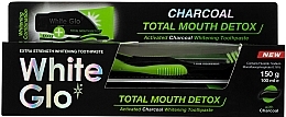 Fragrances, Perfumes, Cosmetics Set - White Glo Charcoal Total Mouth Detox (toothpaste/150g + toothbrush)