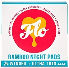Fragrances, Perfumes, Cosmetics Bamboo Night Pads, 14 pcs. - Flo Bamboo Night Pads