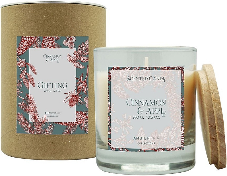 Cinnamon & Apple Scented Candle - Ambientair Gifting Scented Candle — photo N1
