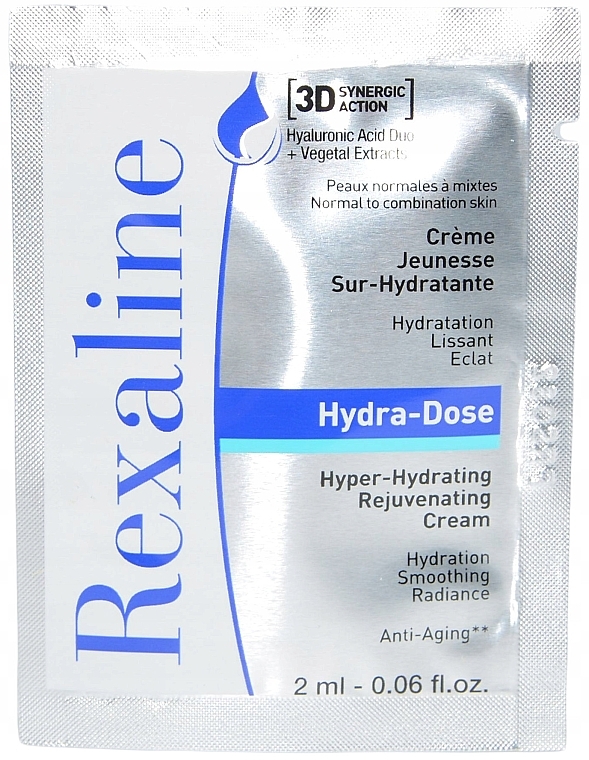 GIFT! Intensive Moisturising Face Cream - Rexaline Hydra 3D Hydra-Dose Cream (sample) — photo N3