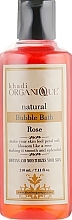 Natural Soothing Ayurvedic Bath Foam "Rose" - Khadi Organique Rose Bubble Bath — photo N1