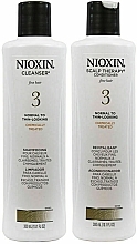 Fragrances, Perfumes, Cosmetics Set - Nioxin System 3 Cleanser & Scalp Therapy Conditioner Duo (h/sh/300ml + h/cond/300ml)