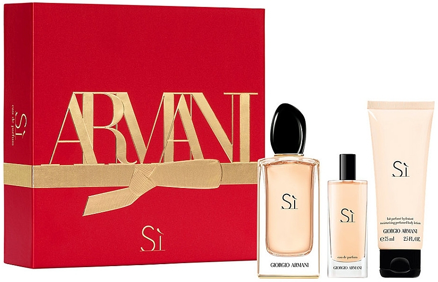 Giorgio Armani Si - Set (edp/100ml + edp/15ml + b/lot/75ml) — photo N1