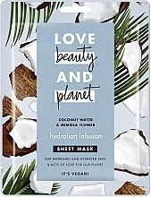 Fragrances, Perfumes, Cosmetics Hydration Infusion Sheet Mask - Love Beauty&Planet Coconut Water & Mimosa Flower Sheet Mask