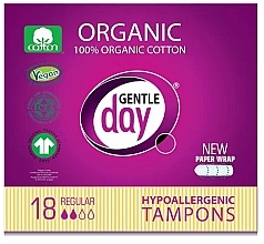 Sanitary Tampons, 18 pcs - Gentle Day Hypoallergenic Tampons Regular — photo N3