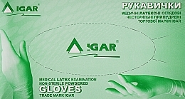 Latex Gloves, powdered, size M (7-8), 100 pcs, white - Igar — photo N1